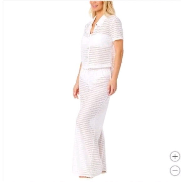 NWT Hurley Women's Swim Cover Up Set white M L - Picture 2 of 7